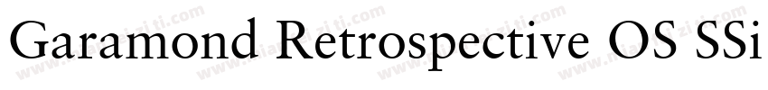 Garamond Retrospective OS SSi Normal字体转换
